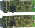 Figure 1. Nordic’s nRF24Z1 Headphone Reference Design. ATX board is above ARX board is below